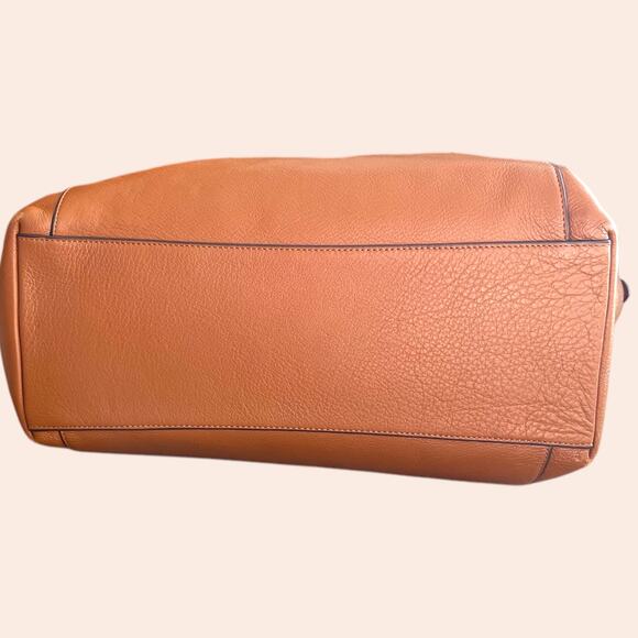 COACH F37216 Ava Tote Pebbled Leather Saddle Brown Gold - Picture 5 of 8